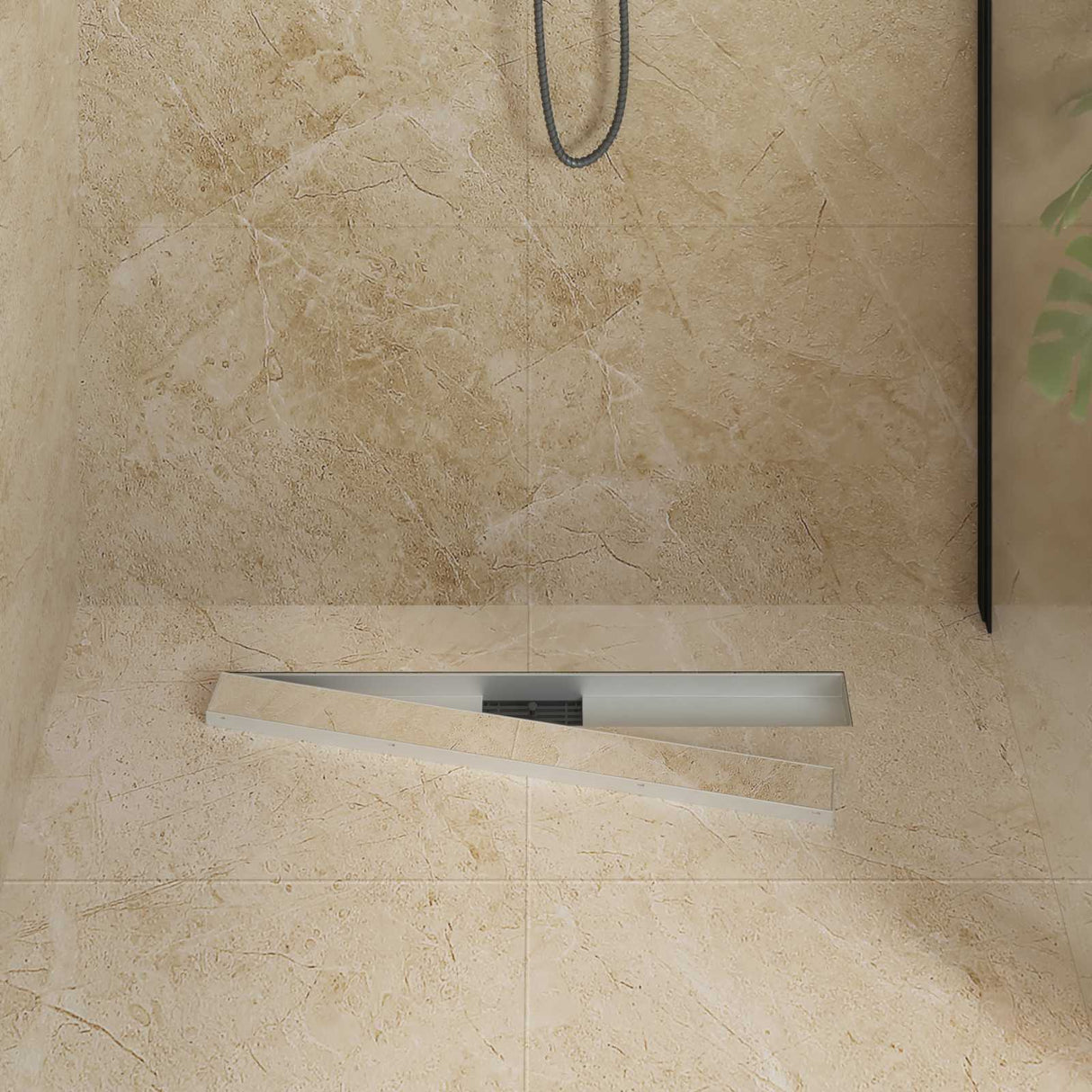 Vidaxl 2 in 1 doucheafvoer zilver 80 cm roestvrij staal 304