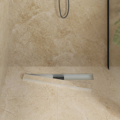 Vidaxl 2 in 1 doucheafvoer zilver 80 cm roestvrij staal 304