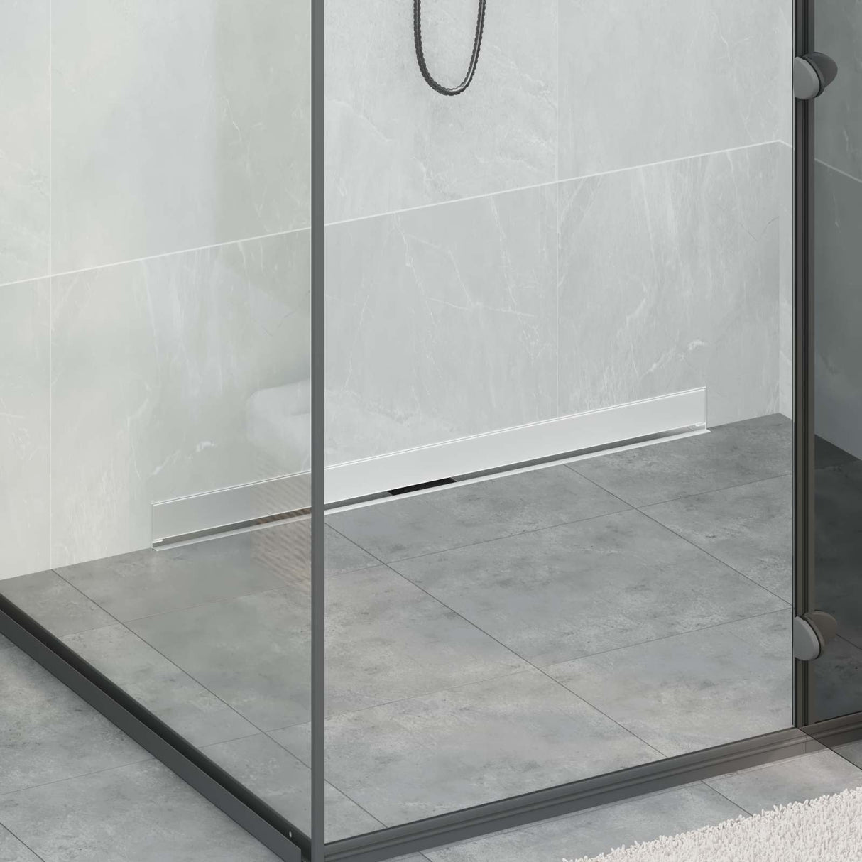 Vidaxl wandgemonteerde douche afvoer zilver 90 cm roestvrij staal 304