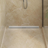 Vidaxl wandgemonteerde douche afvoer zilver 90 cm roestvrij staal 304