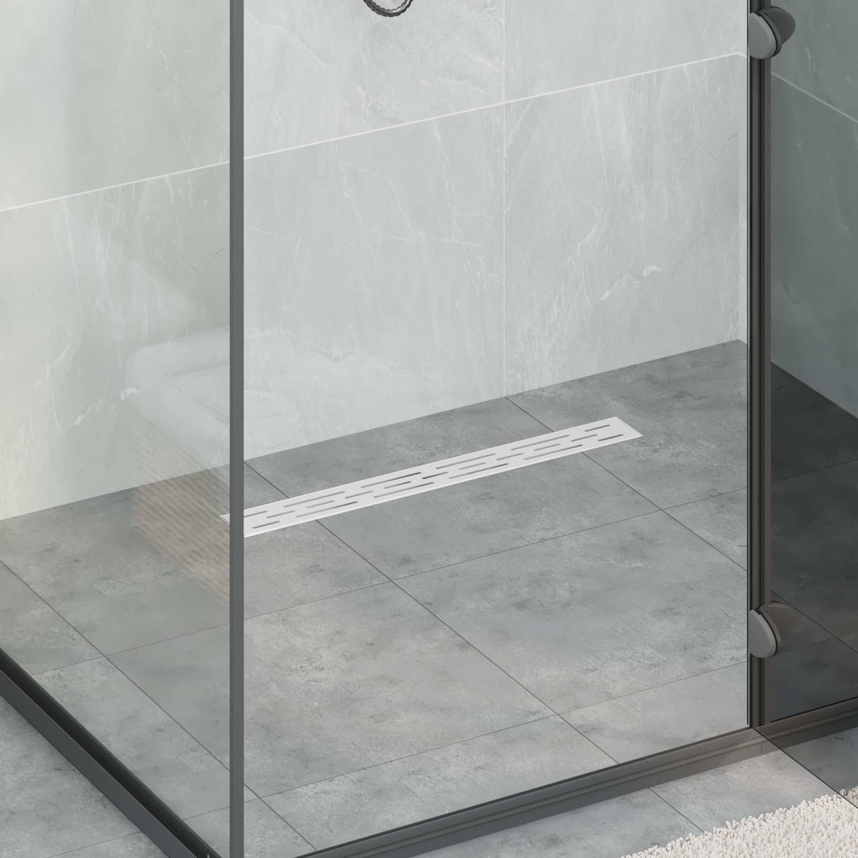 Vidaxl doucheafvoer glasdeksel met 360° sifon zilver 60 cm