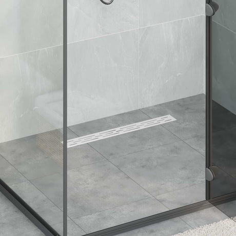 Vidaxl doucheafvoer glasdeksel met 360° sifon zilver 60 cm
