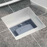Vidaxl 2 in 1 doucheafvoer zilver 15 x 15 cm roestvrij staal 304