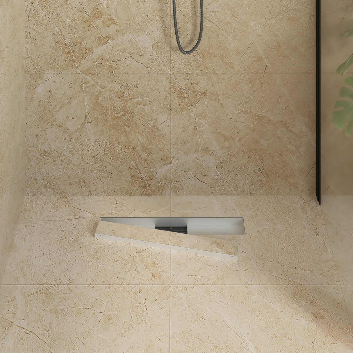 Vidaxl 2 in 1 doucheafvoer zilver 50 cm roestvrij staal 304