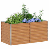 Vidaxl verhoogde plantenbak licht bruin 160 x 80 x 77 cm