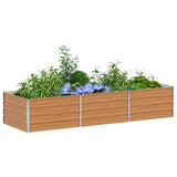 Vidaxl verhoogde plantenbak licht bruin 240 x 80 x 45 cm