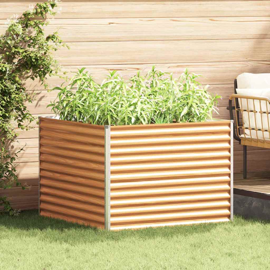 Vidaxl verhoogde plantenbak 98 x 100 x 68 cm gegalvaniseerd staal
