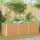 Vidaxl verhoogde plantenbak licht bruin 240 x 80 x 77 cm