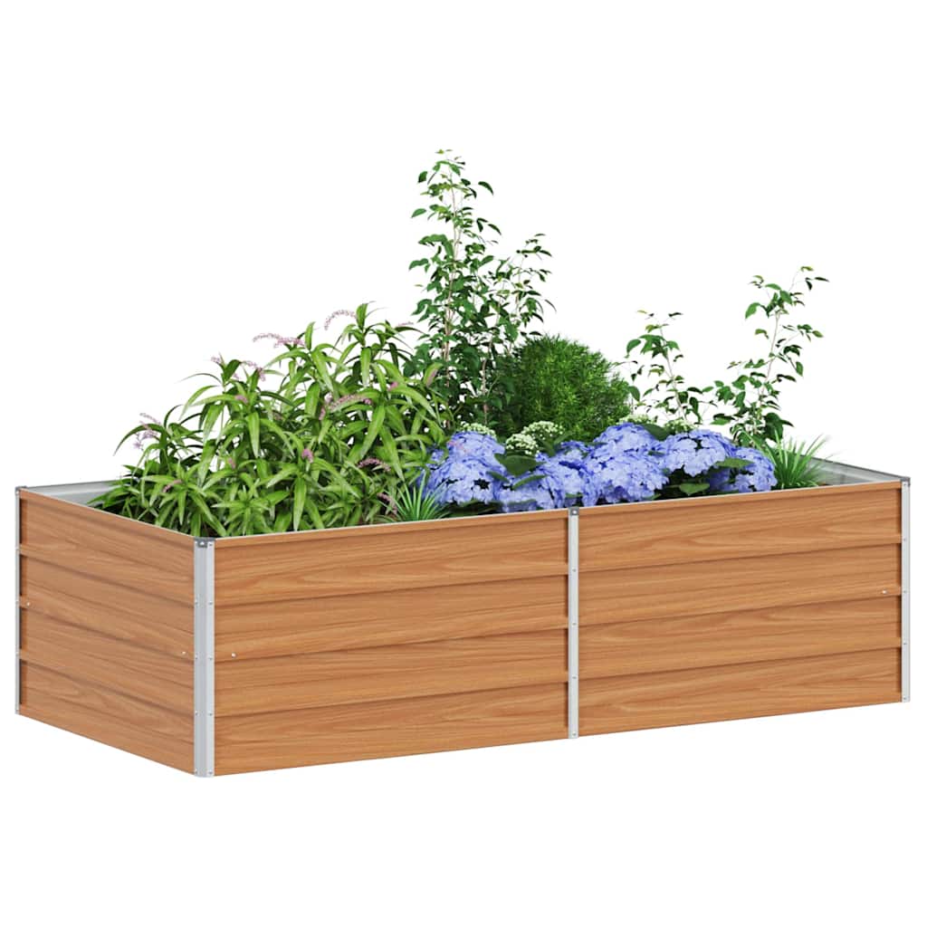 Vidaxl verhoogde plantenbak licht bruin 160 x 80 x 45 cm