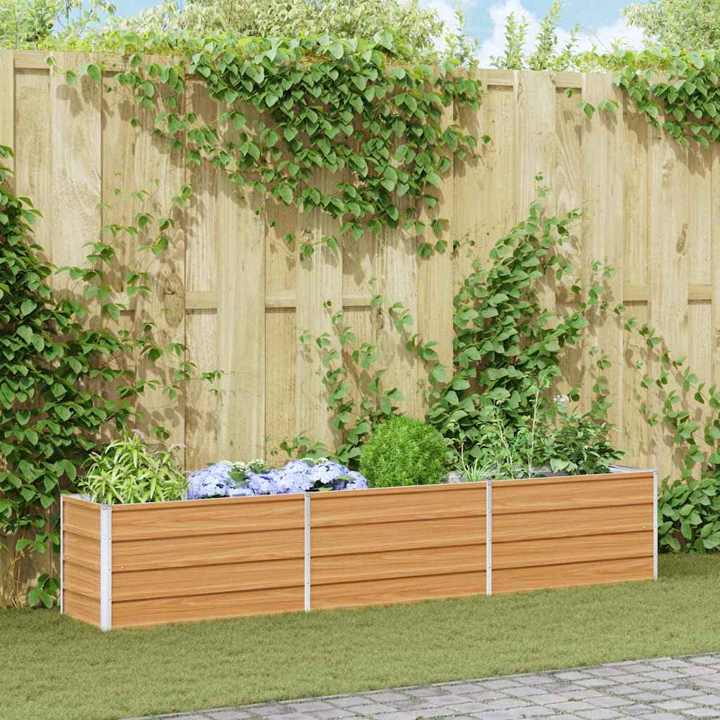 Vidaxl verhoogde plantenbak licht bruin 240 x 40 x 45 cm