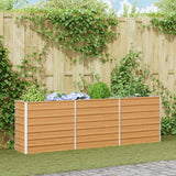 Vidaxl verhoogde plantenbak licht bruin 240 x 40 x 77 cm