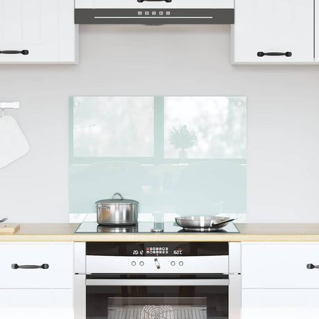 Vidaxl keuken achterwand wit 70 x 50 cm gehard glas