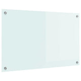 Vidaxl keuken achterwand wit 80 x 50 cm gehard glas