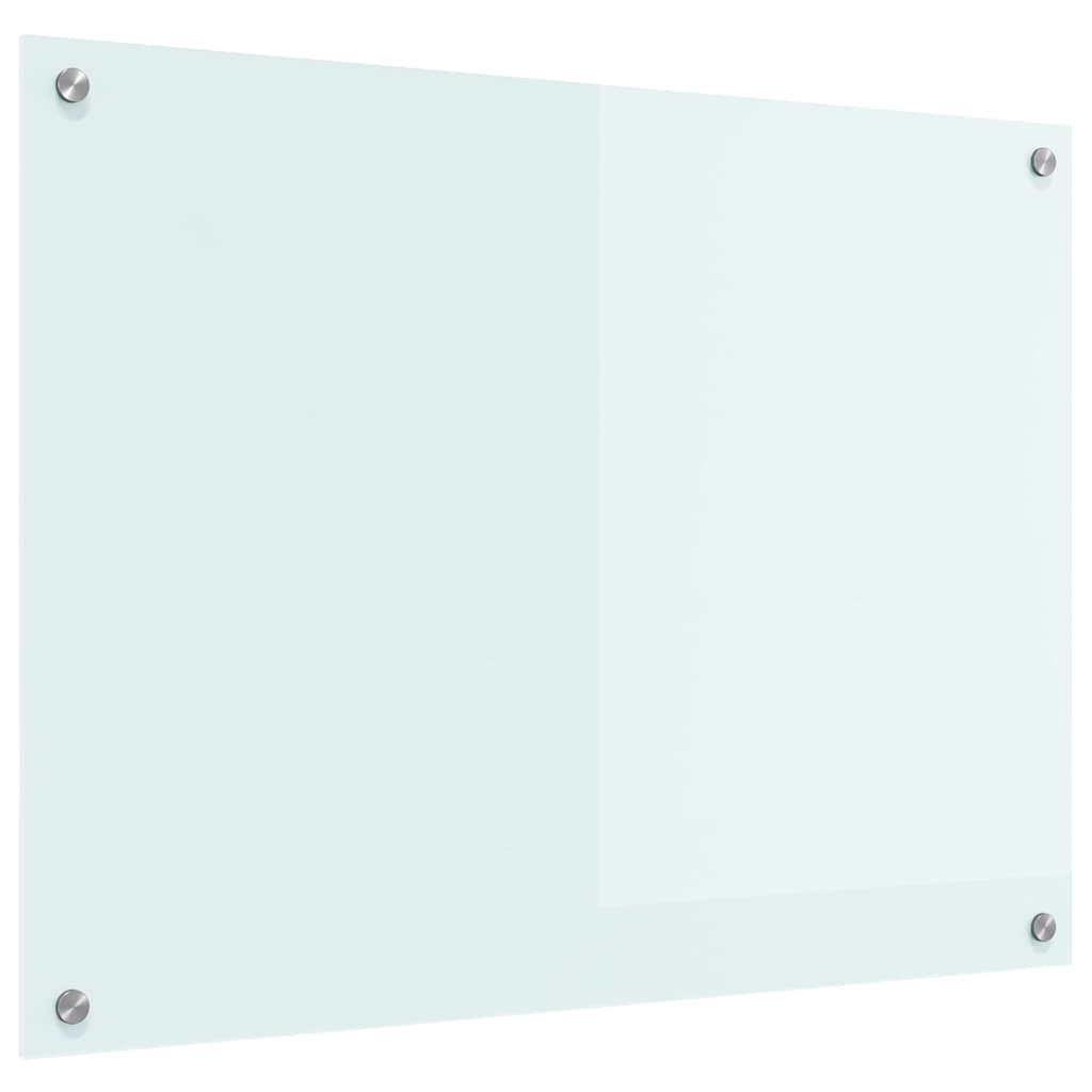 Vidaxl keuken achterwand wit 80 x 60 cm gehard glas