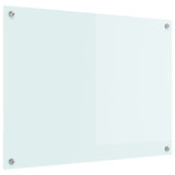 Vidaxl keuken achterwand wit 80 x 60 cm gehard glas
