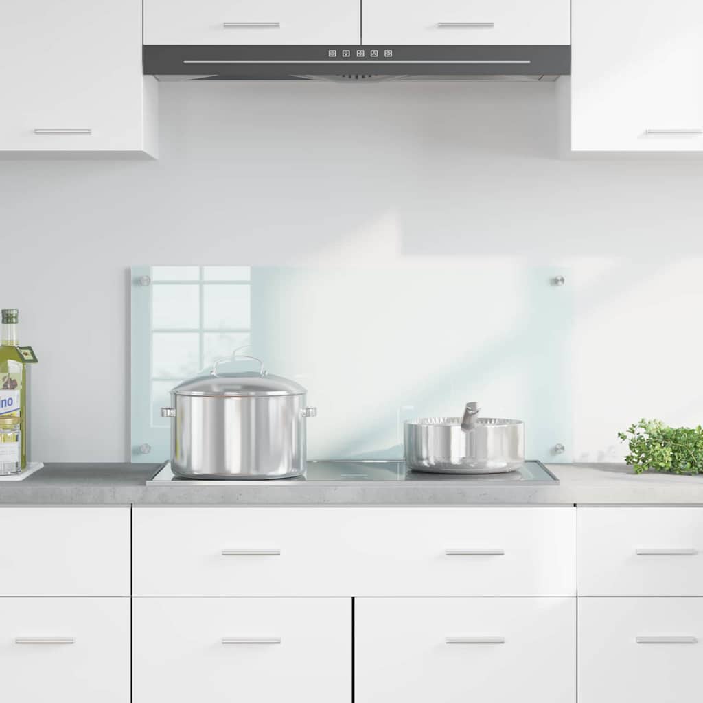 Vidaxl keuken achterwand wit 90 x 40 cm gehard glas