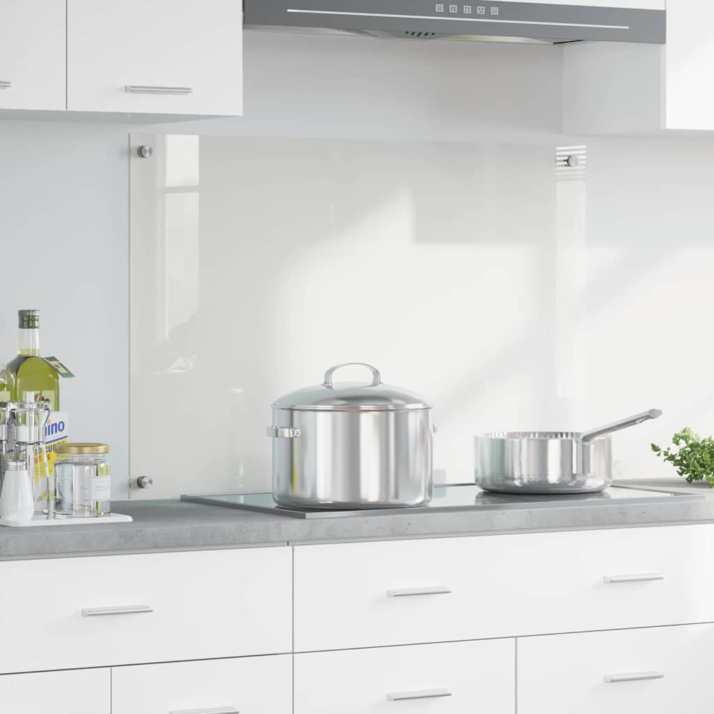 Vidaxl keuken achterwand doorzichtig 90 x 60 cm gehard glas
