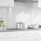 Vidaxl keuken achterwand doorzichtig 90 x 60 cm gehard glas
