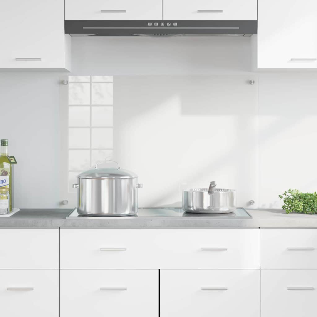 Vidaxl keuken achterwand doorzichtig 90 x 60 cm gehard glas