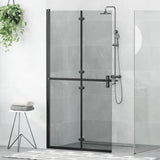 Vidaxl inloopdouchewand zwart 90 x 6.5 x 190 cm