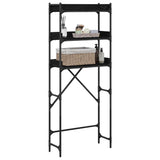 Vidaxl wasmachineplank zwart 0ak 67 x 25 x 163 cm bewerkt hout