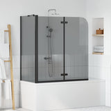 Vidaxl douche omhulsel zwart 120 x 68 x 130 cm esg-glas en aluminium