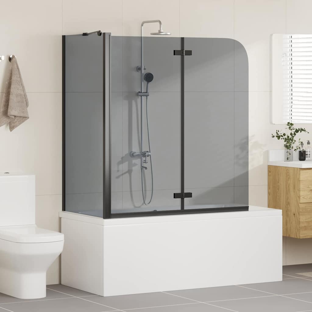 Vidaxl douche omhulsel zwart 120 x 68 x 130 cm esg-glas en aluminium