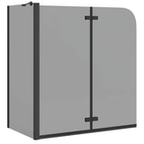 Vidaxl douche omhulsel zwart 120 x 68 x 130 cm esg-glas en aluminium