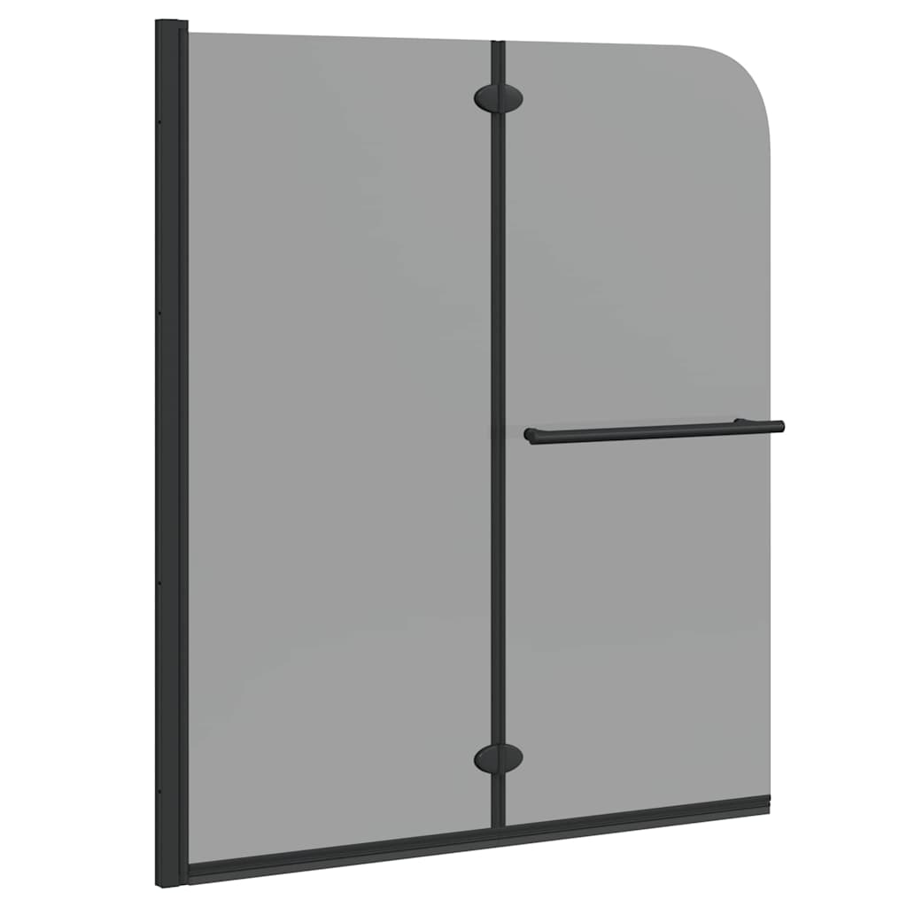 Vidaxl douche omhulsel zwart 95 x 140 cm esg-glas en aluminium