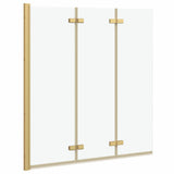 Vidaxl douche omhulsel goud 130 x 138 cm esg-glas en aluminium