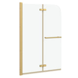 Vidaxl douche omhulsel goud 95 x 140 cm esg-glas en aluminium