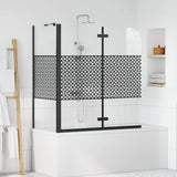 Vidaxl badomheining zwart 120 x 67 x 129 cm gelaagd glas en aluminium