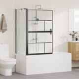 Vidaxl bad douchescreen zwart en transparant 116 x 68 x 128 cm