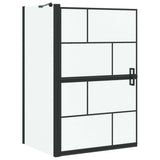 Vidaxl bad douchescreen zwart en transparant 116 x 68 x 128 cm
