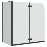 Vidaxl douche omhulsel zwart 120 x 68 x 130 cm esg-glas en aluminium