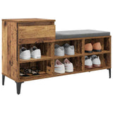 Vidaxl schoenenkast met lade oud hout 102 x 36 x 60 cm bewerkt hout