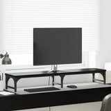 Vidaxl monitor stand zwart eiken 105 x 23 x 15,5 cm bewerkt hout