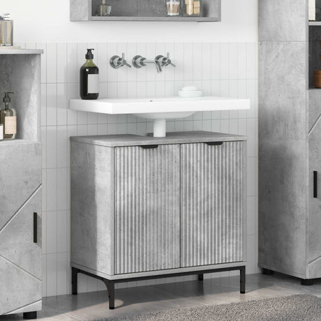 Vidaxl badkamertenk te kast beton grijs 60,5 x 33,5 x 61 cm