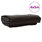 Vidaxl zeil 650g m² bruin 4 x 5 m canvas met pvc-coating