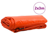 Vidaxl zeil 650g m² oranje 2 x 3 m canvas met pvc-coating
