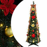 Vidaxl kunstkerstboom met 100 led met standaard groen 155 cm pvc
