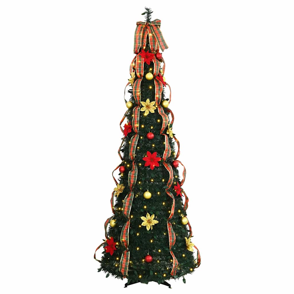 Vidaxl kunstkerstboom met 150 led met standaard groen 185 cm pvc
