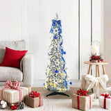 Vidaxl kunstkerstboom met 50 led met standaard wit 120 cm pvc