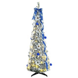 Vidaxl kunstkerstboom met 100 led met standaard wit 150 cm pvc