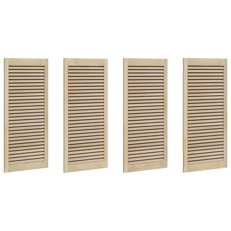 Vidaxl kastdeur 4 pcs naturel 110 x 2 x 49,5 cm massief grenenhout