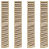 Vidaxl kastdeur 4 pcs naturel 201 x 2,1 x 39,5 cm massief grenenhout