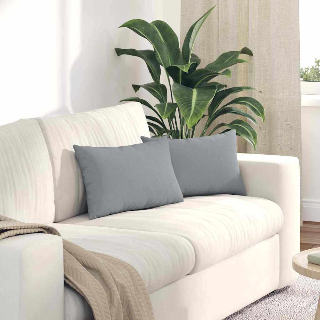 Vidaxl sofa kussens 2 stuks lichtgrijs 50 x 30 cm stof