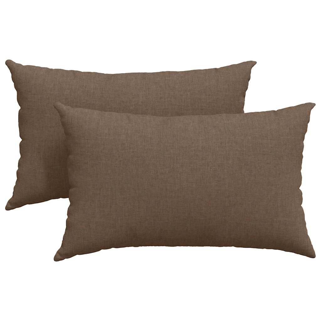 Vidaxl sofa kussens 2 pcs bruin 50 x 30 cm stof