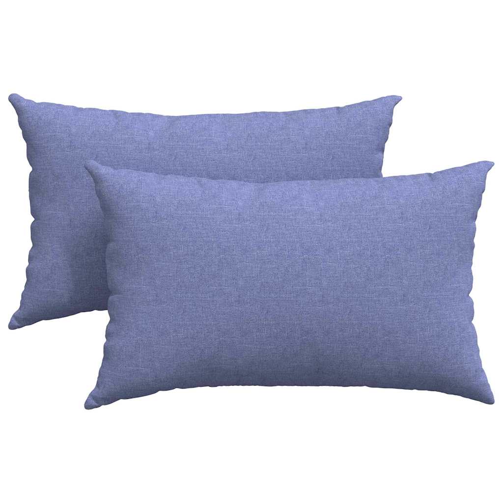 Vidaxl sofa kussens 2 pcs jeans blauw 50 x 30 cm stof