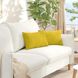 Vidaxl sofa kussens 2 stuks geel 50 x 30 cm cordstof